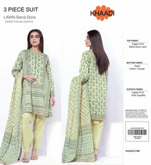 KHAADI PRINT LAWN 3 PIECE