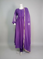 Maxi Frock Plain Chiffon Suit