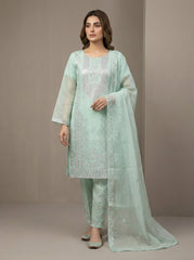 Embroidered Stone Work 3PC Suit