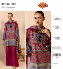 KHAADI PRINT LAWN 3 PIECE