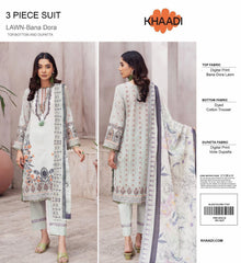 KHAADI PRINT LAWN 3 PIECE