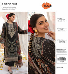 KHAADI PRINT LAWN 3 PIECE
