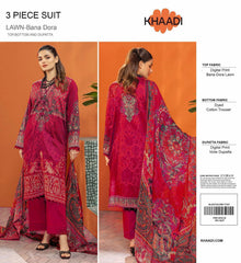 KHAADI PRINT LAWN 3 PIECE