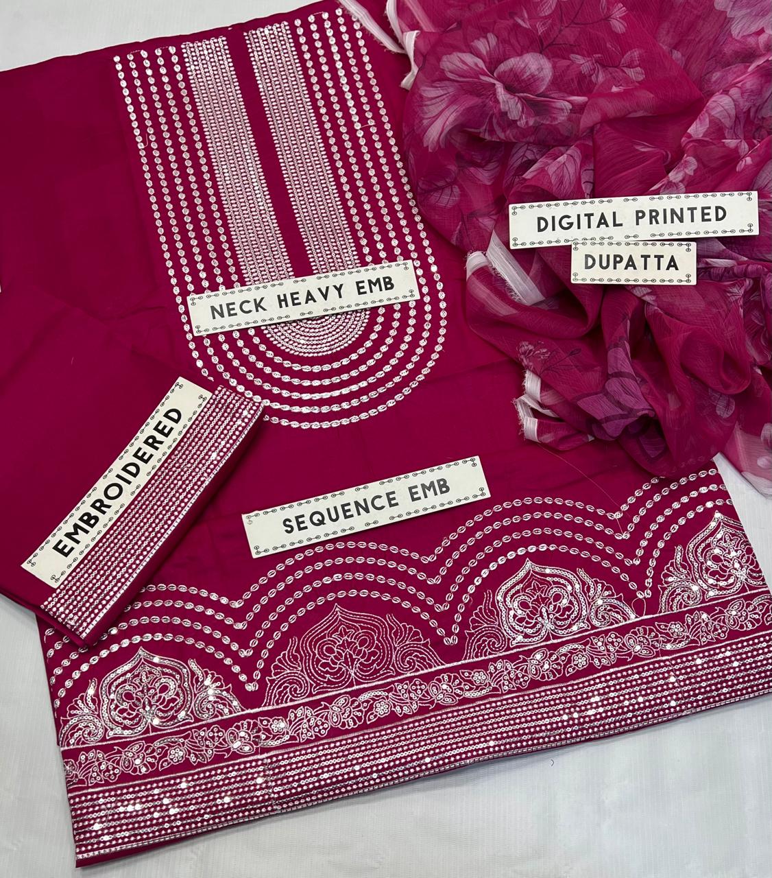 LAAJ LAWN TRADITIONAL EMBROIDERED 3 PIECE