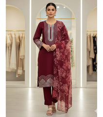 LAAJ LAWN TRADITIONAL EMBROIDERED 3 PIECE