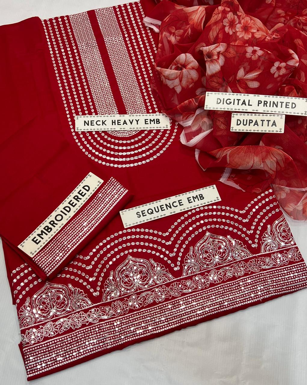 LAAJ LAWN TRADITIONAL EMBROIDERED 3 PIECE