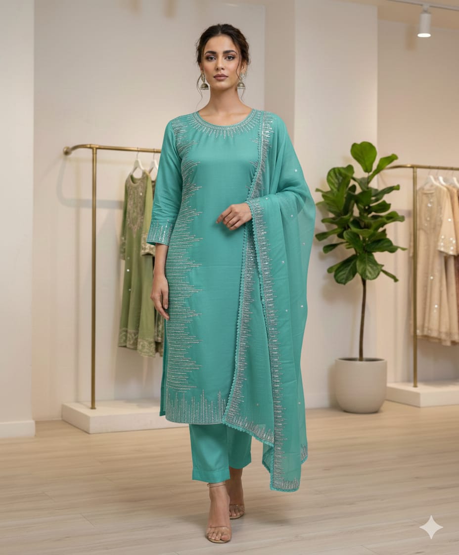 LAAJ SEQUINS EMBROIDERED LAWN 3PC COLLECTION