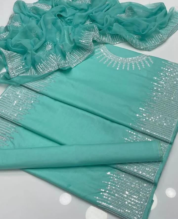 LAAJ SEQUINS EMBROIDERED LAWN 3PC COLLECTION