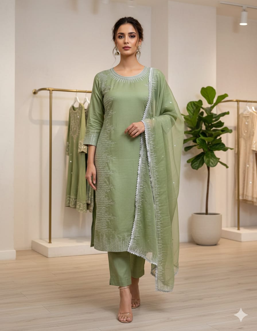 LAAJ SEQUINS EMBROIDERED LAWN 3PC COLLECTION