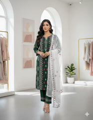 LAAJ LAWN MULTI EMBROIDERED LAWN 3PC SUIT