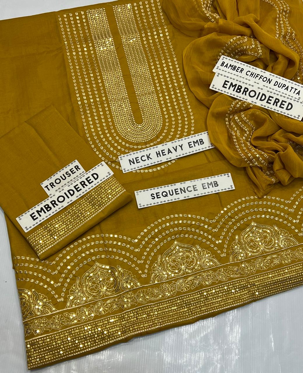 LAAJ LAWN TRADITIONAL EMBROIDERED 3 PIECE