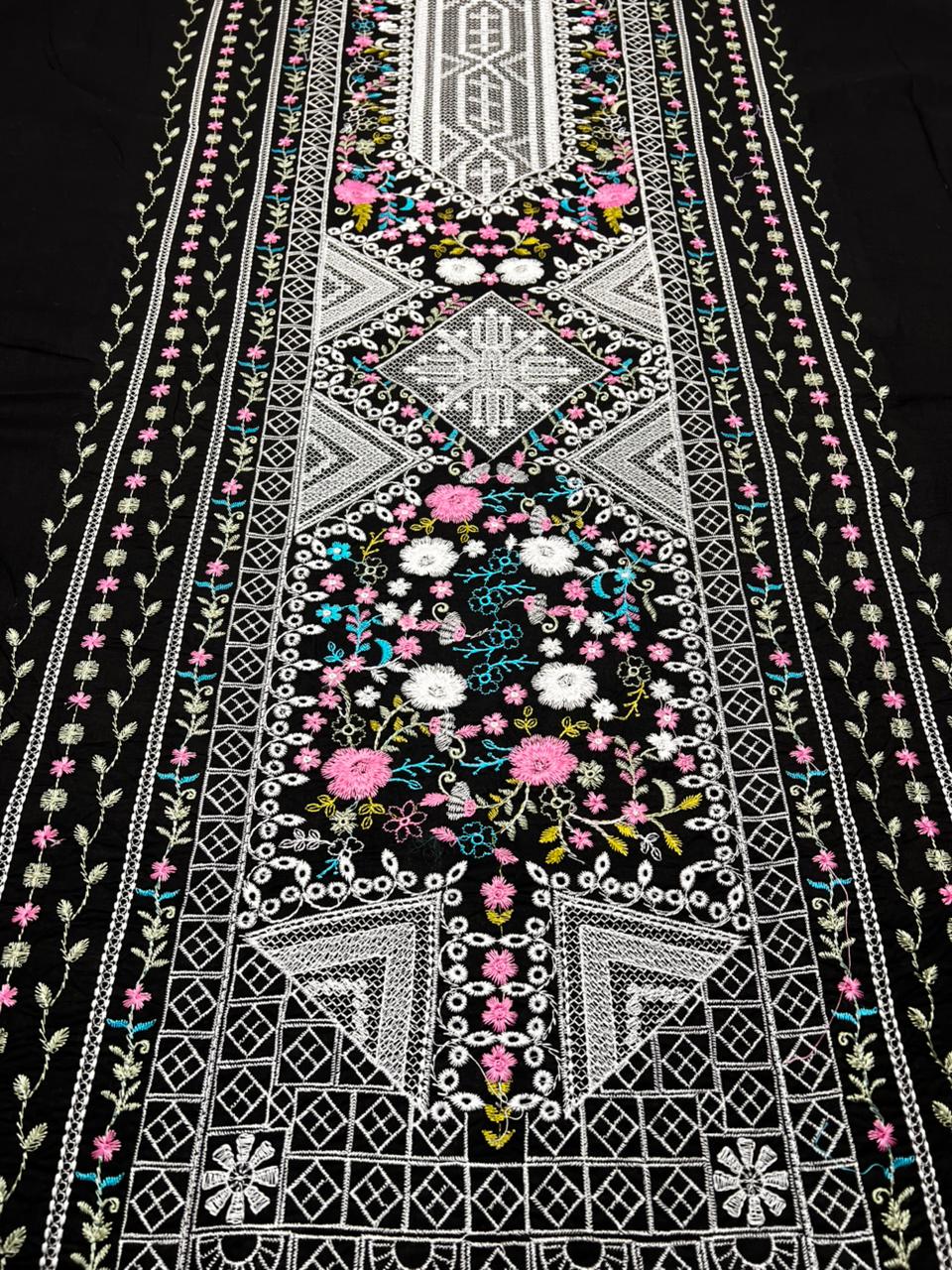 BIN ILYAS Lawn Embroidered 3 Piece