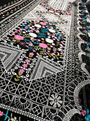 BIN ILYAS Lawn Embroidered 3 Piece