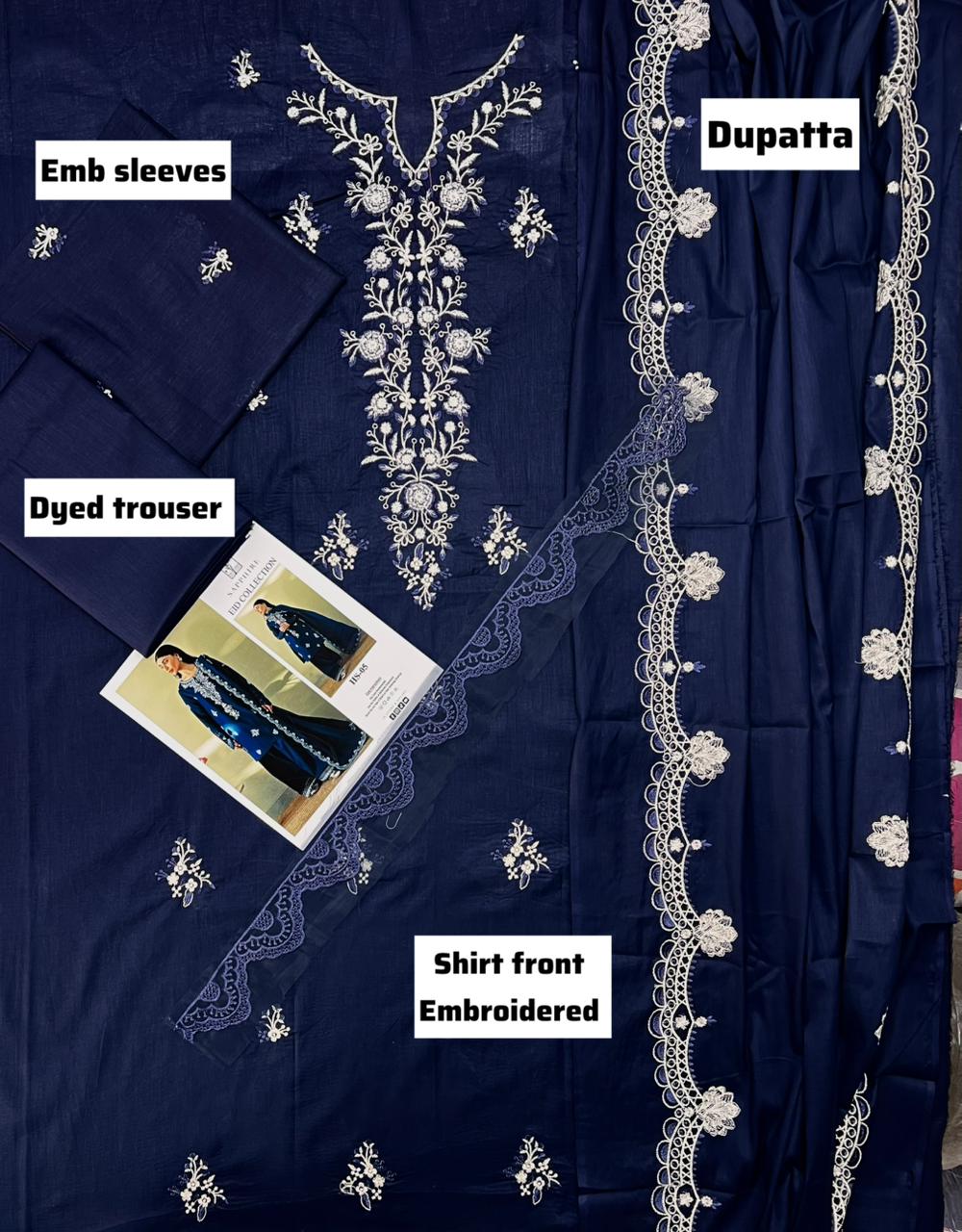 SAPPHIR LAWN EMBROIDERY 3 PIECE