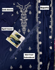 SAPPHIR LAWN EMBROIDERY 3 PIECE